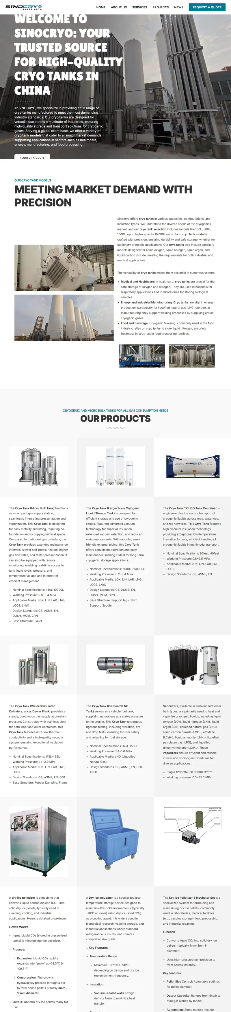 sinocryo.com 網頁長截圖