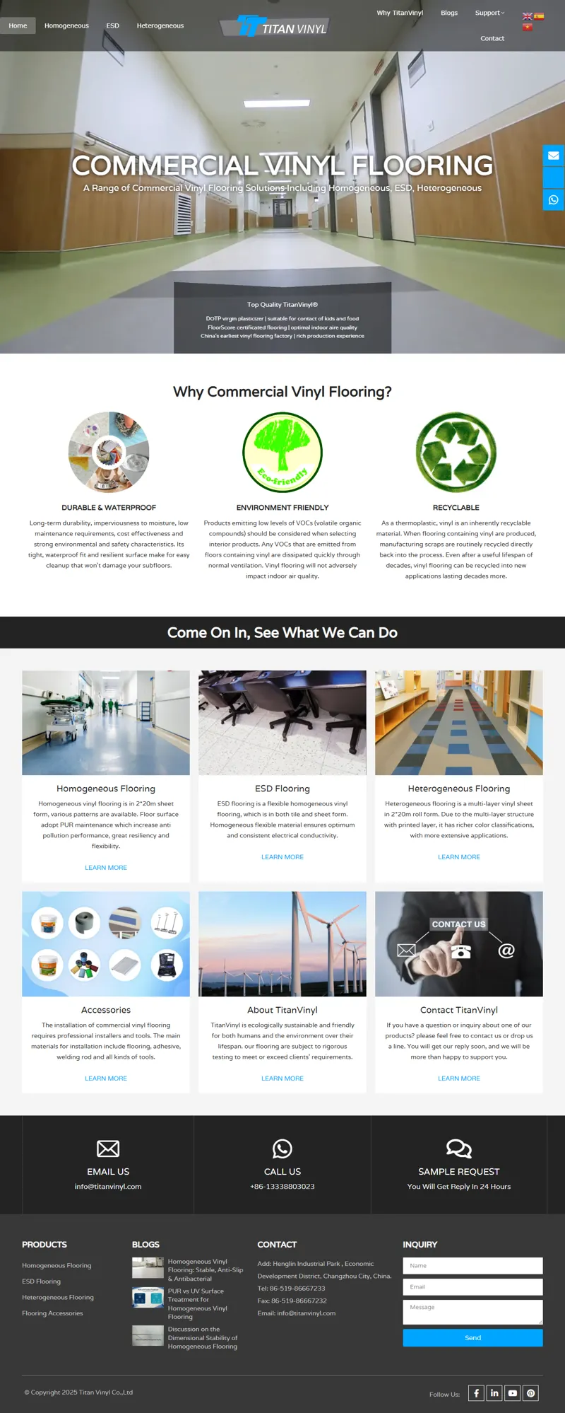 Commercial Vinyl Flooring | Homogeneous & ESD Flooring‎ - TitanVinyl 網頁長截圖