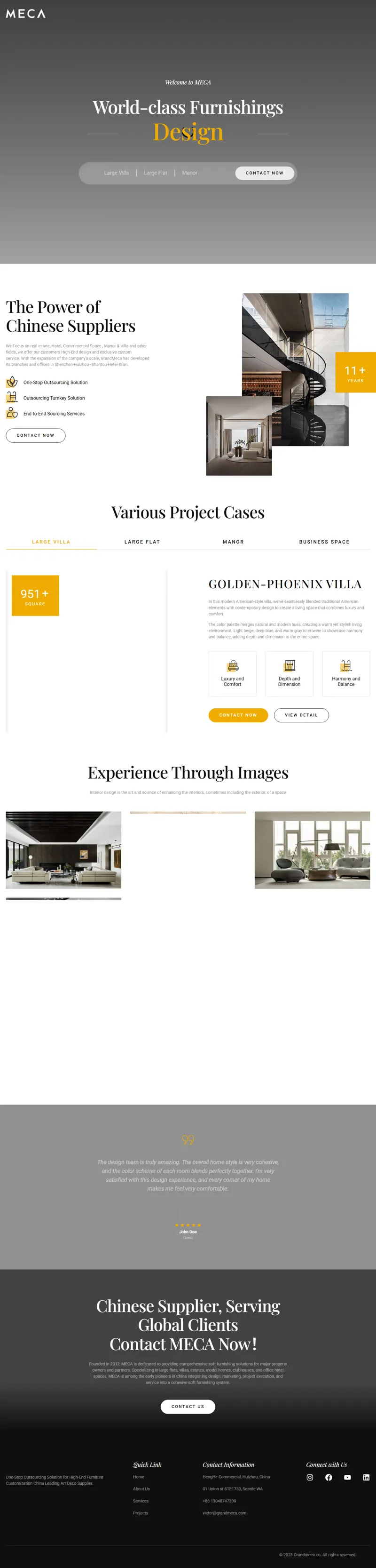 MECA Furnishings Design 網頁長截圖