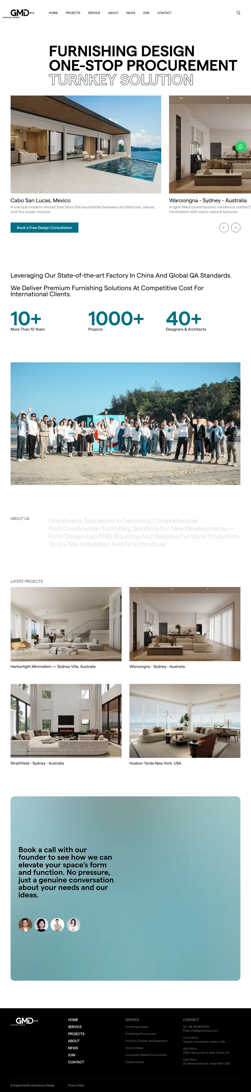 Hotel Furniture Manufacturer | Hospitality FF&E | Grandmeca 網頁長截圖