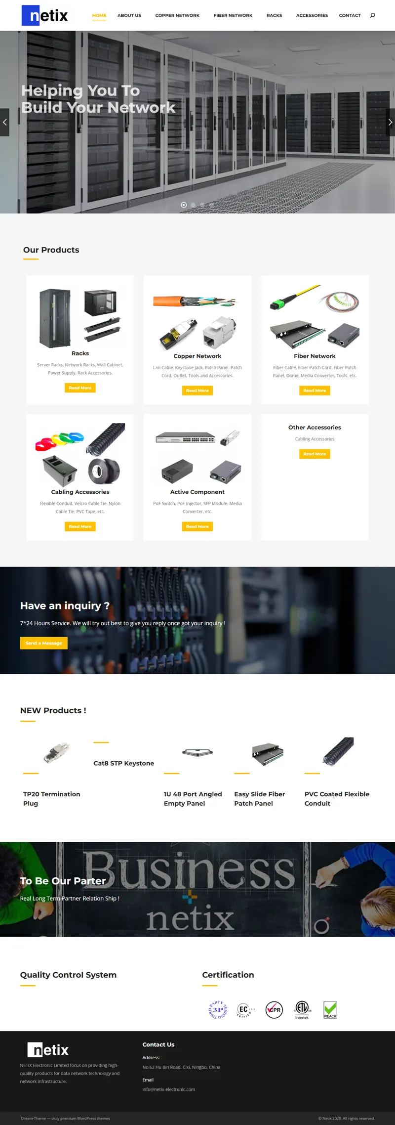 NETIX – Networking Solution 網頁長截圖