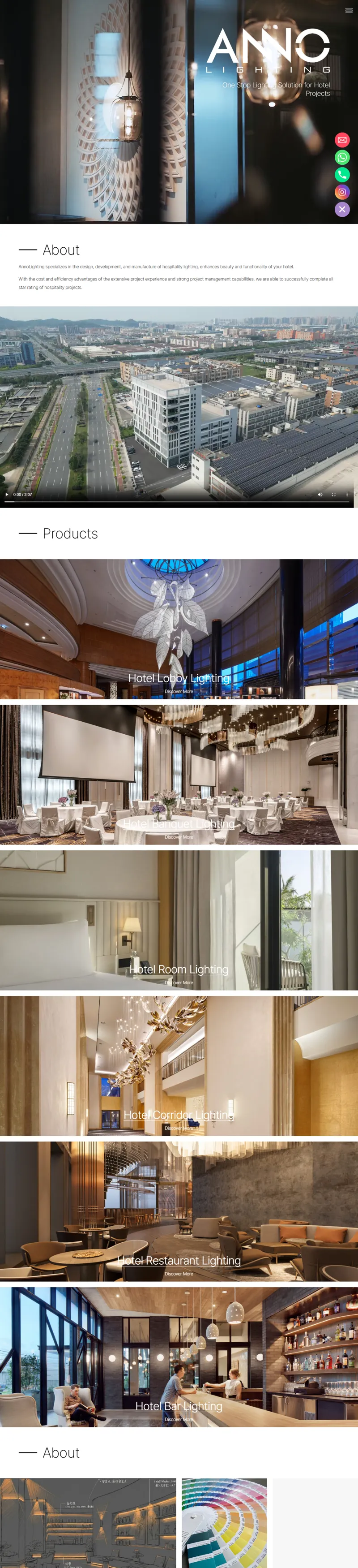 One-Stop Hotel Lighting Solutions & Manufacturing - AnnoLighting 網頁長截圖