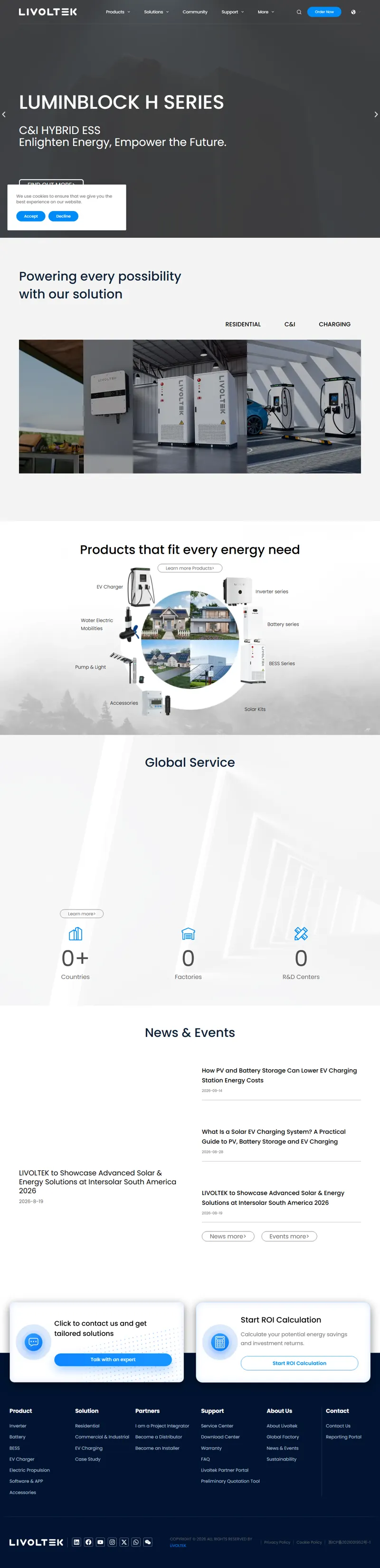 Livoltek | Innovative Solar Power Systems & Clean Energy 網頁長截圖