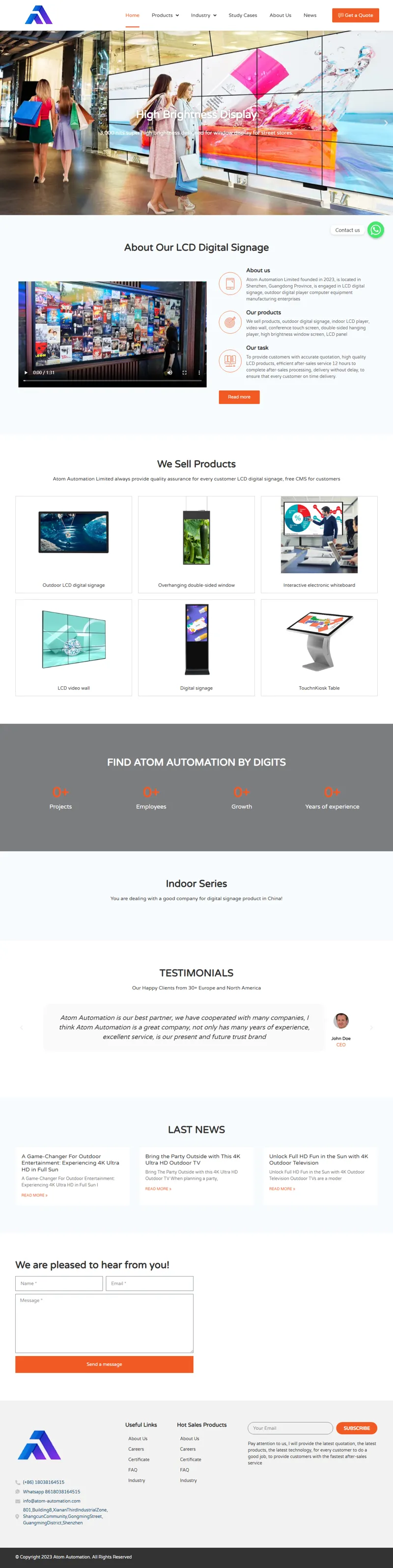 Atom Automation Limited 網頁長截圖