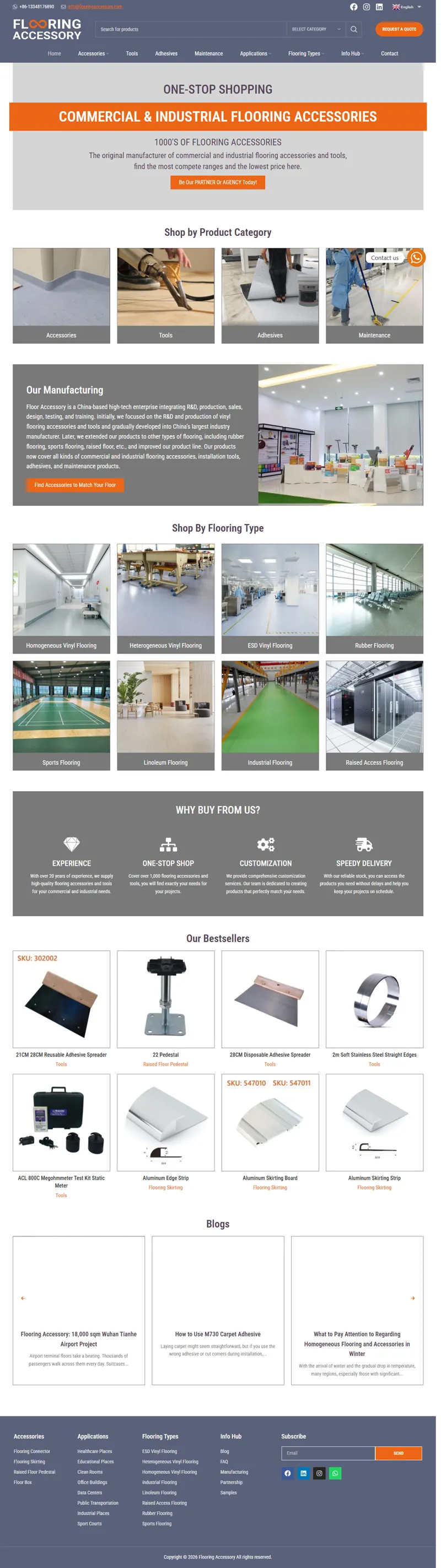 Flooring Accessories, Installation Tools, Adhesives Manufacturers 網頁長截圖