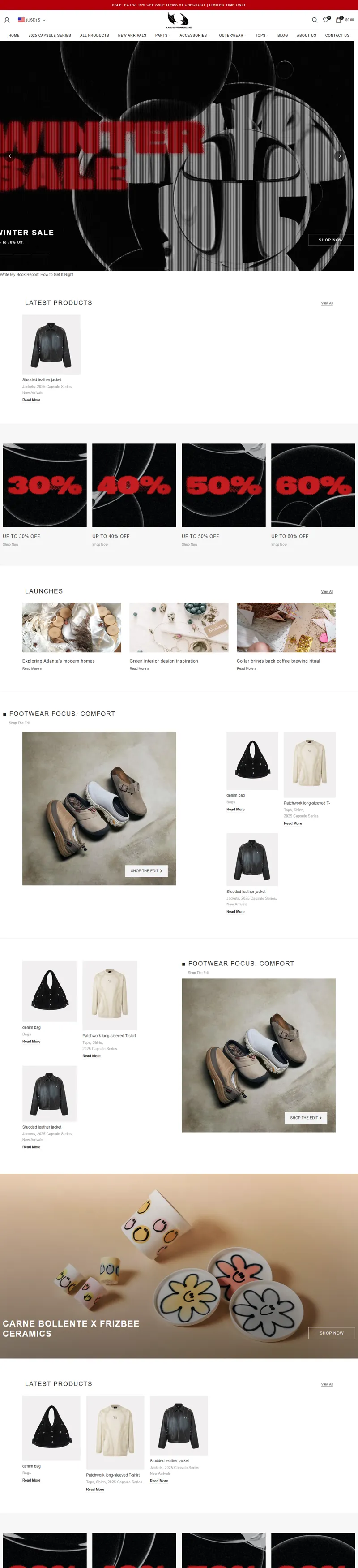 Endsneaker 網頁長截圖
