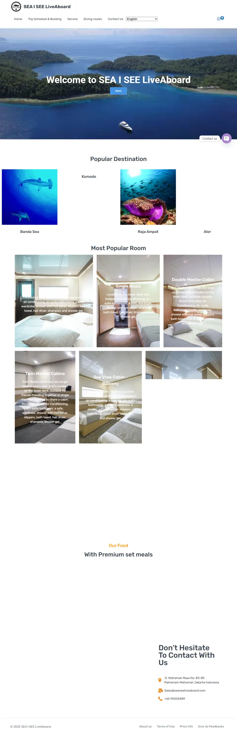SEA I SEE LiveAboard 網頁長截圖