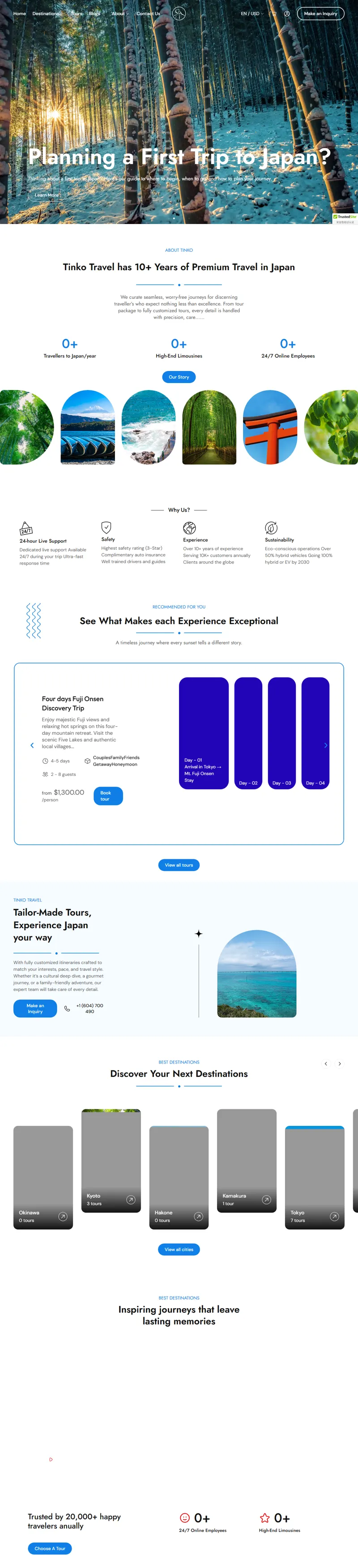 Tinko Travel – Specializing in Japan Travel 網頁長截圖