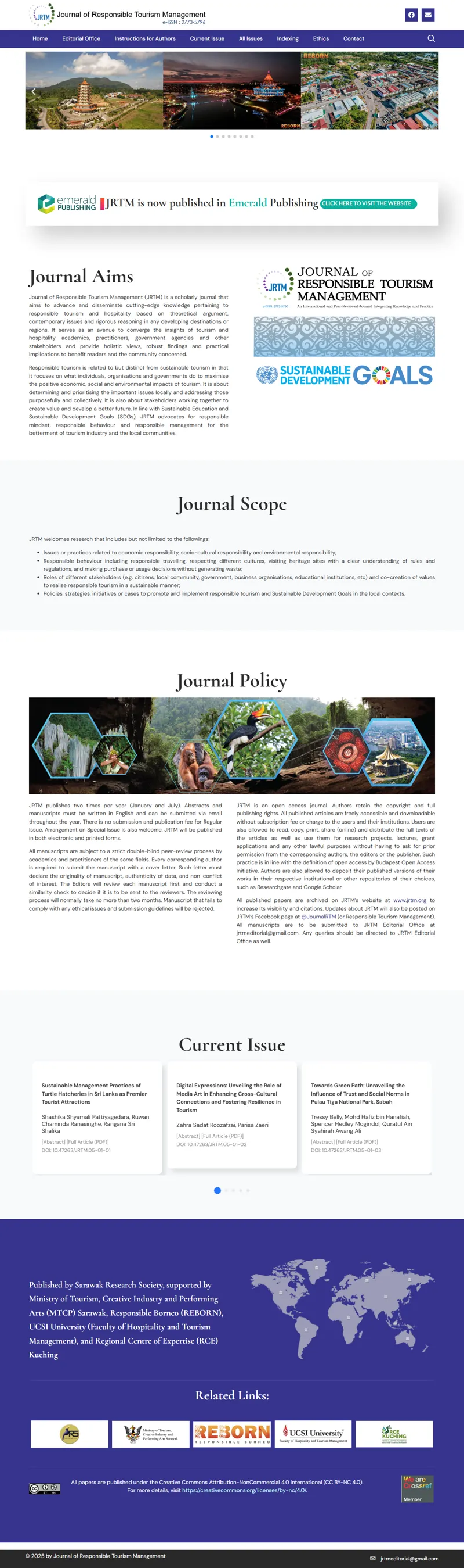 JRTM - Journal of Responsible Tourism Management 網頁長截圖