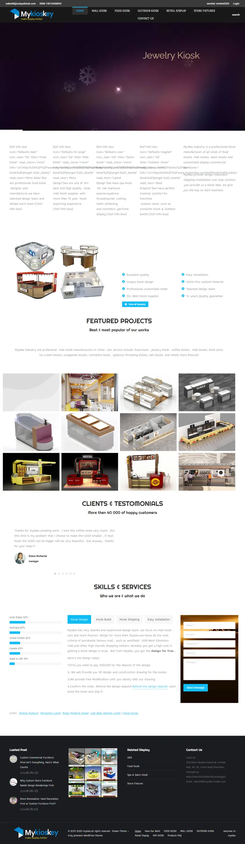 Mall Kiosks | Food Kiosks |Custom Retail Kiosks - mykioskey 網頁長截圖